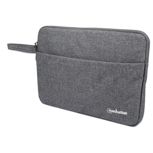 Manhattan Seattle Laptop Sleeve 14.5, Grey, Padded, Extra Soft Internal Cushioning, Main Compartment with double zips, Zippered Front Pocket, Carry Loop, Water Resistant and Durable, Notebook Slipcase, Three Year Warranty
