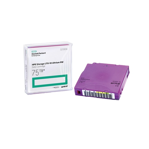 HPE Storage LTO-10 Ultrium 75TB RW Non Custom Labeled 20 Data Cartridges with Cases