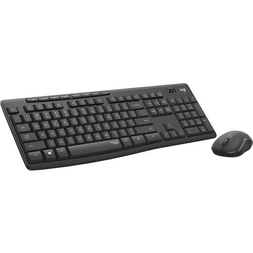 Logitech MK295 Silent Wireless Combo keyboard Mouse included USB QWERTY English Graphite