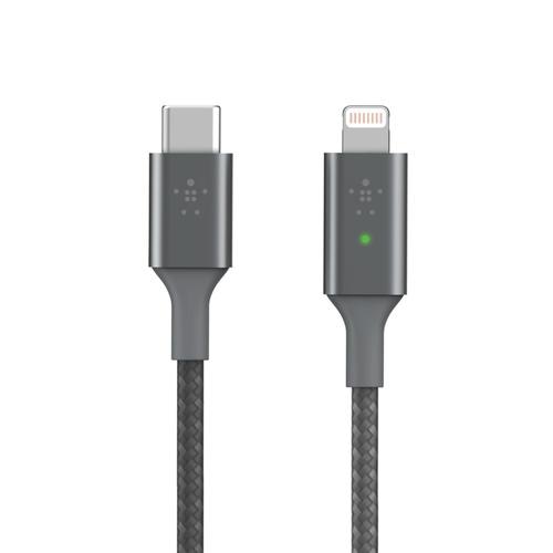 Belkin Smart LED USB-C to Lightning Grey