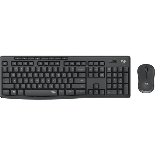 Logitech MK295 Silent Wireless Combo keyboard Mouse included USB QWERTY English Graphite