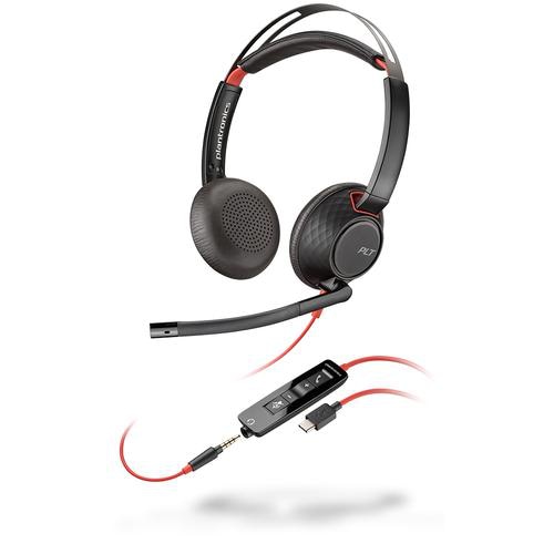 POLY Blackwire 5220 Headset Wired Head-band Office/Call center USB Type-C Black