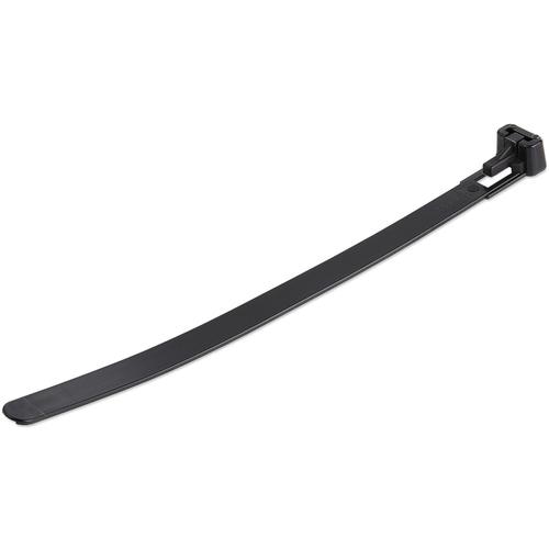 StarTech.com 6(15cm) Reusable Cable Ties - 1/4(7mm) wide, 1-3/8(35mm) Bundle Dia. 50lb(22kg) Tensile Strength, Releasable Nylon Ties, Indoor/Outdoor, 94V-2/UL Listed, 100 Pack - Black