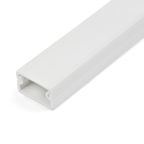 StarTech.com Solid Cable Management Raceway with Adhesive Tape & Cover, 3/4(19mm)W x 3/8(11mm)H - 3ft(1m) length, PVC Network/Power Cord Hider/Wall Wire Duct, Max 6 Cables, UL Listed