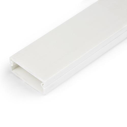 StarTech.com Solid Cable Management Raceway with Adhesive Tape & Cover, 1-1/4(32mm)W x 3/8(11mm)H - 3ft(1m) length, PVC Network/Power Cord Hider/Wall Wire Duct, Max 12 Cables, UL Listed