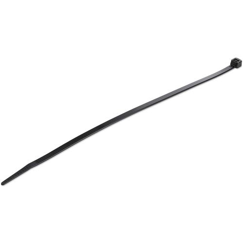 StarTech.com 10(25cm) Cable Ties - 1/8(4mm) wide, 2-5/8(68mm) Bundle Diameter, 50lb(22kg) Tensile Strength, Nylon Self Locking Zip Ties w/Curved Tip, 94V-2/UL Listed, 1000 Pack - Black