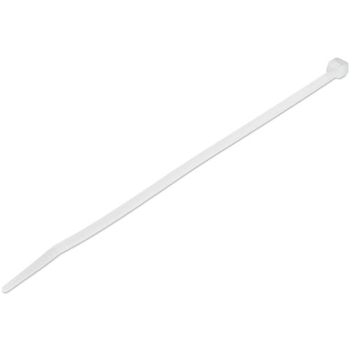 StarTech.com 8(20cm) Cable Ties - 1/8(4mm) wide, 2-1/8(55mm) Bundle Diameter, 50lb(22kg) Tensile Strength, Nylon Self Locking Zip Ties with Curved Tip - 94V-2/UL Listed, 100 Pack - White