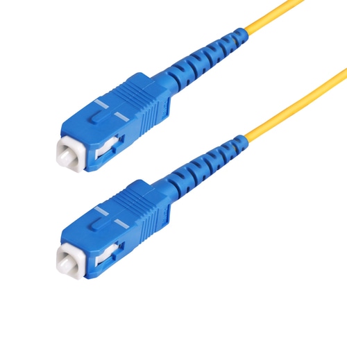 StarTech.com 100m (328ft) SC to SC (UPC) OS2 Single Mode Simplex Fiber Optic Cable, 9/125m, 40G/100G, Bend Insensitive, Low Insertion Loss, LSZH Fiber Patch Cord