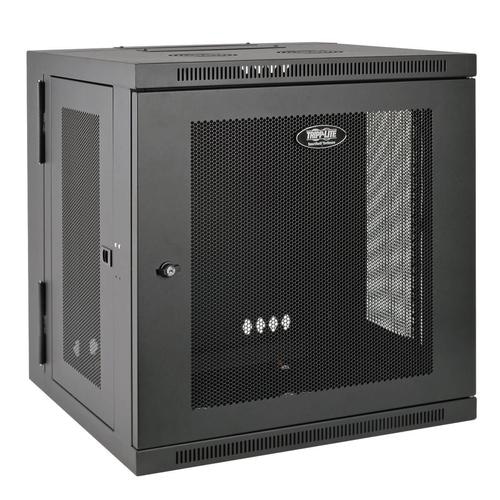 Tripp Lite SRW10US SmartRack 10U Low-Profile Switch-Depth Wall-Mount Small Rack Enclosure, Hinged Back