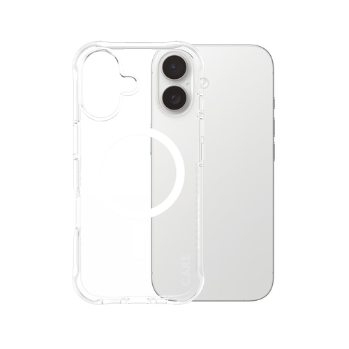 PanzerGlass CARE by  Fashionable Case Samba Transparent w. White MagSafe iPhone 17