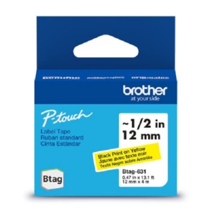 Brother BTAG-631 label-making tape Black on yellow