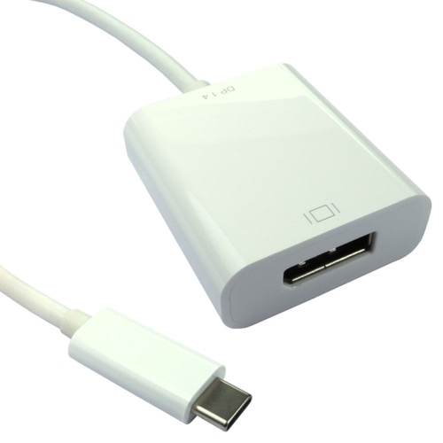 Cables Direct 15cm Leaded USB Type C (M) to DisplayPort (F) Adapter