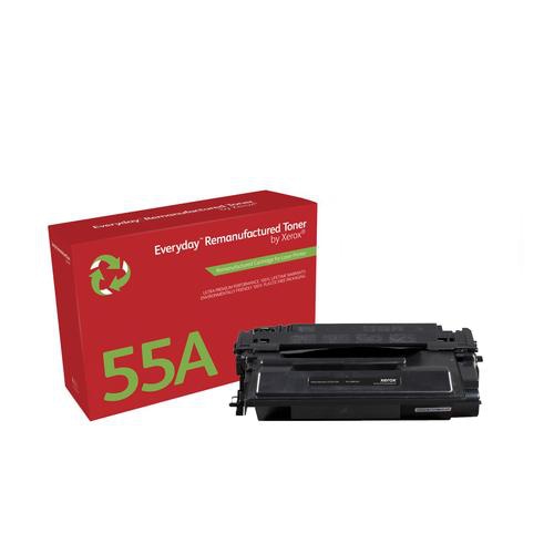 Everyday Remanufactured Toner replaces HP 55A (CE255A), Standard Capacity