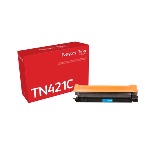 Everyday  Cyan Toner by Xerox compatible with Brother TN-421C, Standard capacity