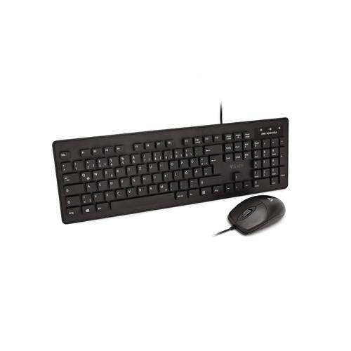 V7 Washable Antimicrobial Keyboard & Mouse Combo, USB, Optical, IP68Spec, Waterproof