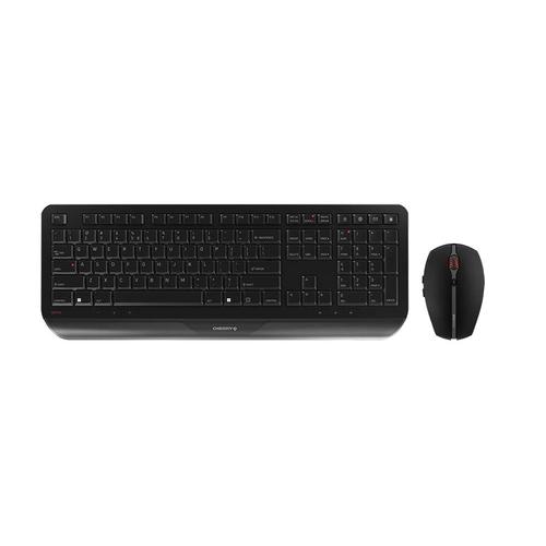 CHERRY Desktop GENTIX [EU/US] WL black US-Englisch mit EURO Symbol keyboard Mouse included RF Wireless