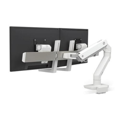 Ergotron HX Series Dual Monitor Arm, Low-Profile Top Mount C-Clamp