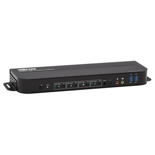 Tripp Lite B005-DPUA4 4-Port DisplayPort/USB KVM Switch - 4K 60 Hz, HDR, HDCP 2.2, IR, DP 1.4, USB Sharing