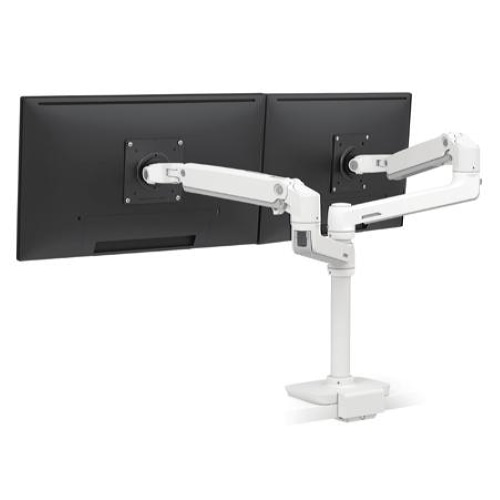 Ergotron LX Series Dual Stacking Arm, Low-Profile Top Mount C-Clamp