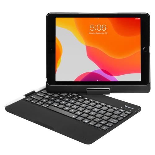 Targus THZ857DE mobile device keyboard Black Bluetooth QWERTY German
