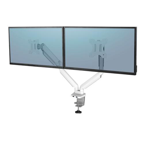 Fellowes Platinum Series Dual Monitor Arm - White
