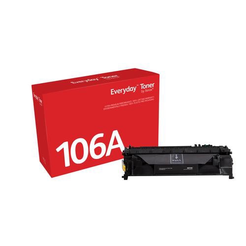 Everyday Black Toner compatible with HP 106A (W1106A), Standard Yield
