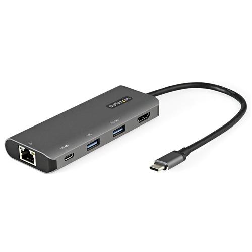 StarTech.com USB C Multiport Adapter - 10Gbps USB Type-C Mini Dock with 4K 30Hz HDMI - 100W Power Delivery Passthrough - 3-Port USB Hub, GbE - USB 3.1/3.2 Gen 2 Laptop Dock - 10 Cable
