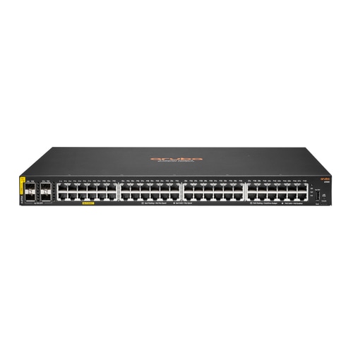 Hewlett Packard Enterprise Aruba 6100 48G Class4 PoE 4SFP+ 370W Managed L3 Gigabit Ethernet (10/100/1000) Power over Ethernet (PoE) 1U Black