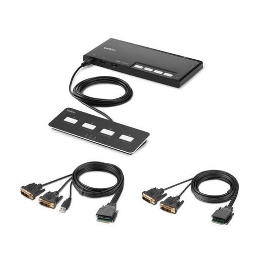 Belkin F1DN204MOD-DD-4 KVM switch Black
