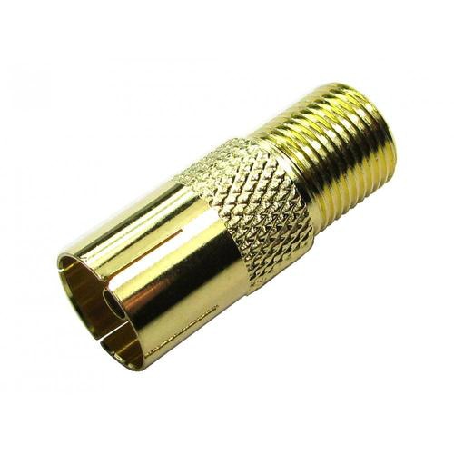 Cables Direct 3-FF-9F cable gender changer RF Coax TV Aerial F Type Gold