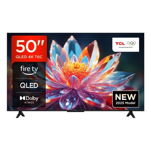 TCL T6C -UK 50 inch QLED 4K HDR 10+ Dolby Vision & Atmos Smart Fire TV