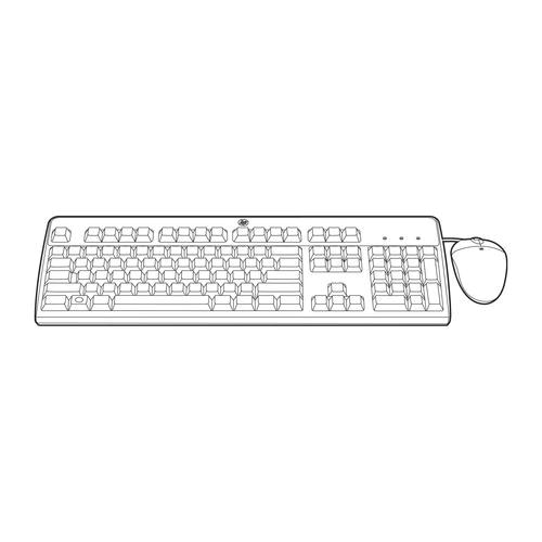 Hewlett Packard Enterprise 631348-B21 keyboard Mouse included USB QWERTY Spanish Black