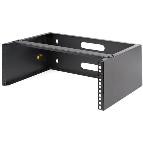 StarTech.com 4U Wall Mount Network Rack - 14 Inch Deep (Low Profile) - 19 Patch Panel Bracket for Shallow Server and IT Equipment, Network Switches - 44lbs/20kg Weight Capacity, Black