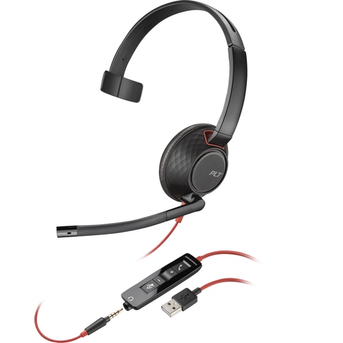 POLY Blackwire 5210 Headset Wired Head-band Calls/Music USB Type-A Black