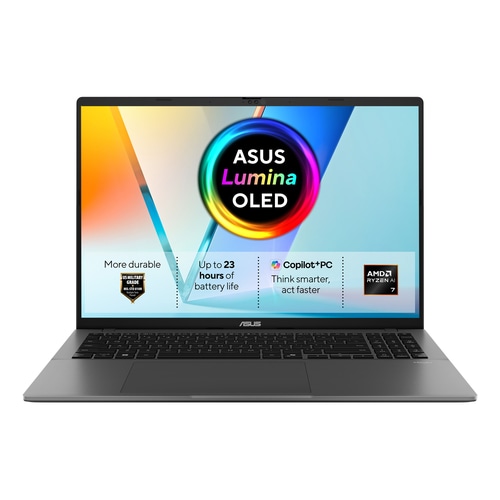 ASUS Vivobook S16 M3607GA-SH011W Copilot+ PC AMD Ryzen AI 7 445 Laptop 40.6 cm (16) WUXGA 16 GB DDR5-SDRAM 512 GB SSD Wi-Fi 6 (802.11ax) Windows 11 Home Grey