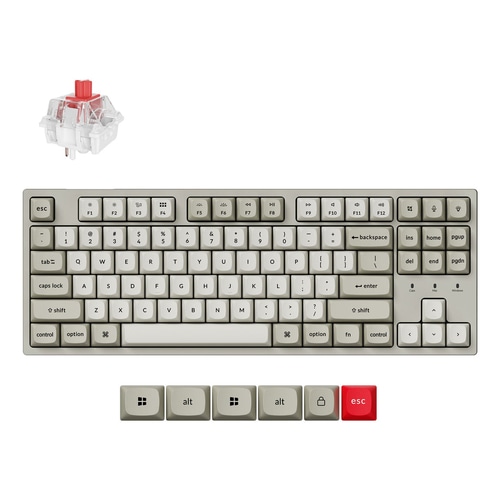 Keychron C1 Pro 8K keyboard Home/Office USB QWERTY UK English Beige