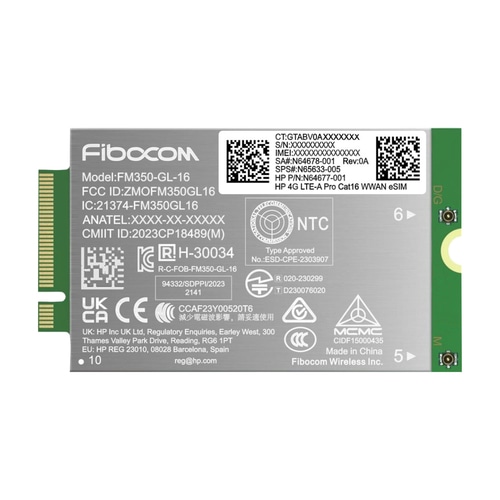 HP 4G LTE-A Pro Cat16 WWAN interface cards/adapter