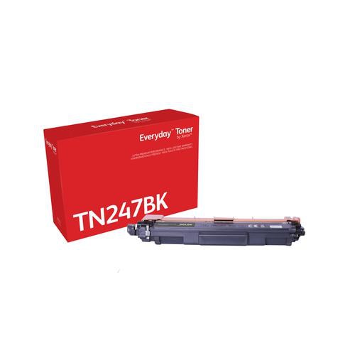 Everyday Black Toner compatible with Brother TN-247BK, High Yield