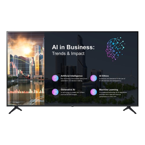 LG 50PK640S Signage Display Digital signage flat panel 127 cm (50) LED 260 cd/m 4K Ultra HD Black Built-in processor WebOS 16/7