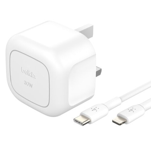 Belkin WCA008MY1MWH-B5 mobile device charger Mobile phone, Tablet White USB Fast charging Indoor