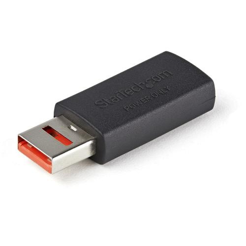 StarTech.com Secure Charging USB Data Blocker Adapter  Male to Female USB-A Charge-Only Adapter  No-Data Charge/Power-Only Adapter for Phone/Tablet  Data Blocking USB Protector Adapter