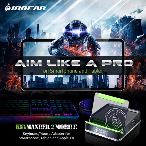 ATEN KeyMander 2 Mobile Keyboard Mouse Adapter GE1337M for iPhone, iPad or Apple TV. Play with the latest Apple Arcade games, Google Stadia games and App Store