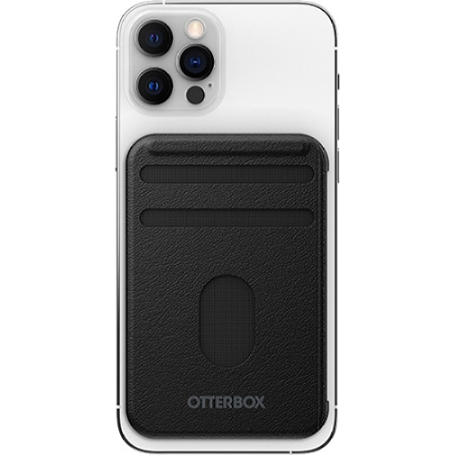OtterBox Wallet for MagSafe, Soft-Touch Wallet with 2 Card Slots for Cash and Cards, Strong Magnetic Alignment and Attachment with MagSafe, Compatbile with iPhone 14/iPhone 13/iPhone 12 Series, Black