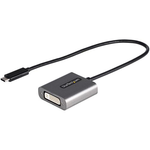 StarTech.com USB C to DVI Adapter - 1920x1200p USB-C to DVI-D Adapter Dongle - USB Type C to DVI Display/Monitor - Video Converter - Thunderbolt 3 Compatible - 12 Long Attached Cable - Upgraded Version of CDP2DVI
