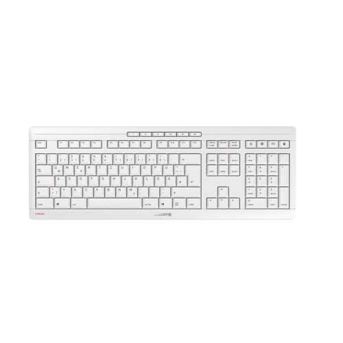 CHERRY Stream Desktop Recharge keyboard Mouse included Universal RF Wireless QWERTZ Swiss Grey