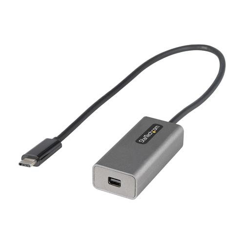 StarTech.com USB C to Mini DisplayPort Adapter - 4K 60Hz USB-C to mDP Adapter Dongle - USB Type-C to Mini DP Monitor - Video Converter - Works w/Thunderbolt 3-12 Long Attached Cable - Upgraded Version of CDP2MDP