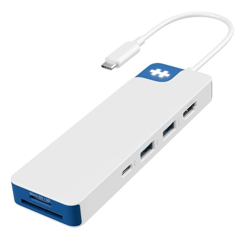 HYPER HD4102BUGL interface hub USB 3.2 Gen 1 (3.1 Gen 1) Type-C 5000 Mbit/s Blue, White