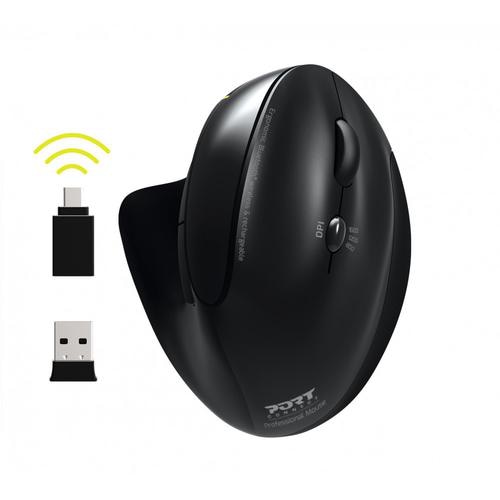 Port Designs 900706-BT mouse Right-hand RF Wireless + Bluetooth Optical 1600 DPI