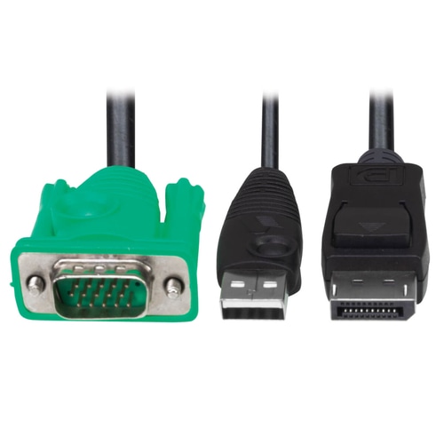 Tripp Lite P778-006-DP VGA to DisplayPort and USB-A Adapter Cable Kit for B020-U and B022-U KVM, 6 ft. (1.8 m)