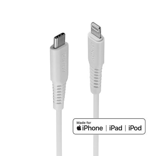 Lindy 1m USB C to Lightning Cable white